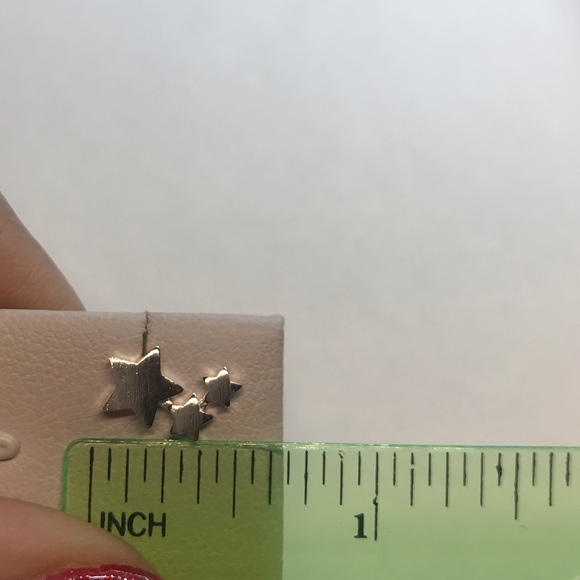 Sterling Silver 925 Star Stud Earrings - Picture 3 of 5